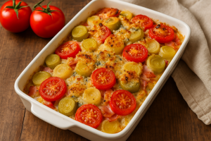 Leek and Tomato Gratin