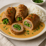 Veal Roulades with Green Beans