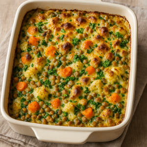 Vegetable Gratin with Green Spelt