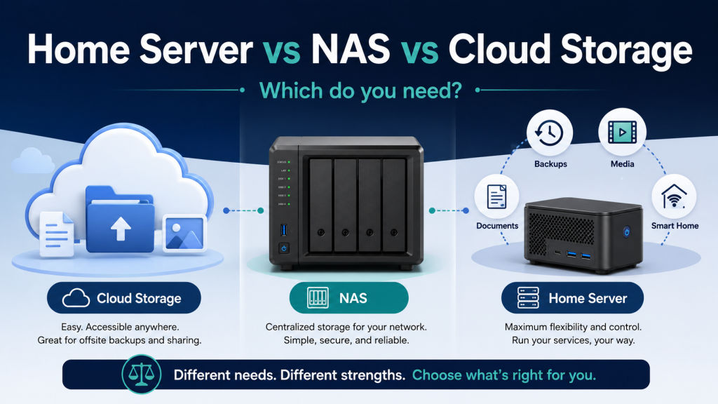 Home server vs NAS vs cloud storage