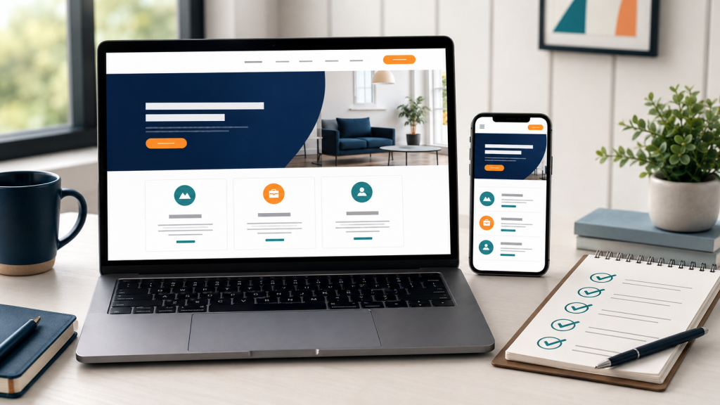 small business website planning setup