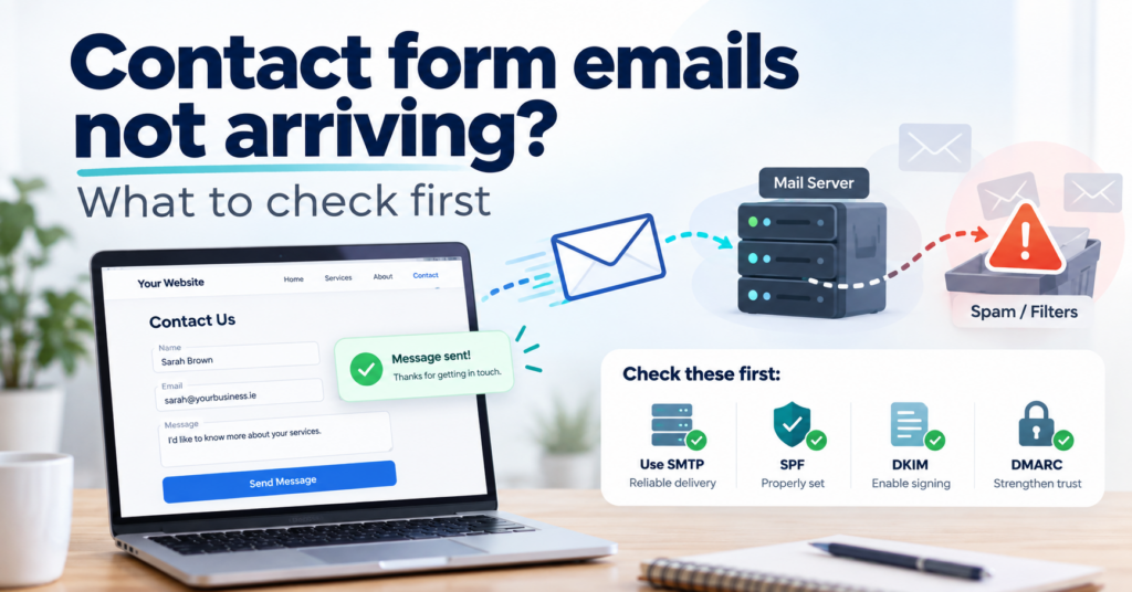 WordPress contact form showing a successful submission while the email is blocked or filtered by a mail server.